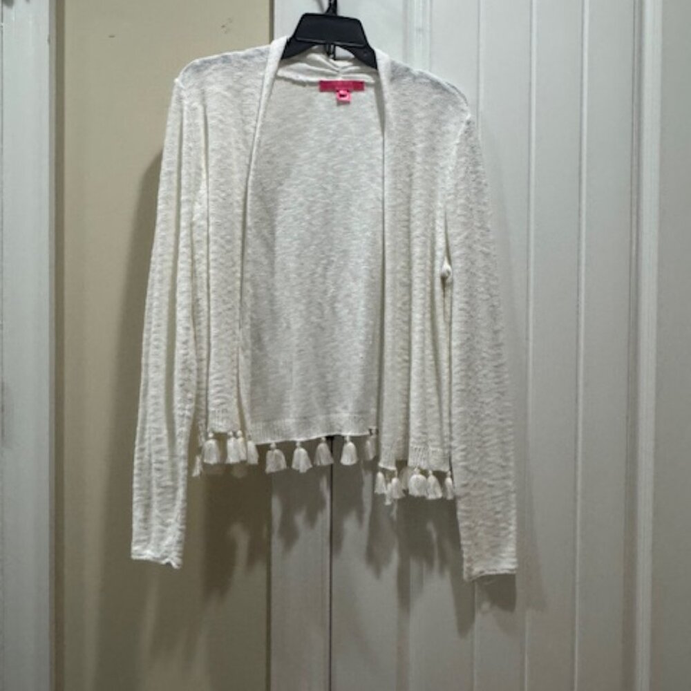 Lilly Pulitzer white cotton cardigan
